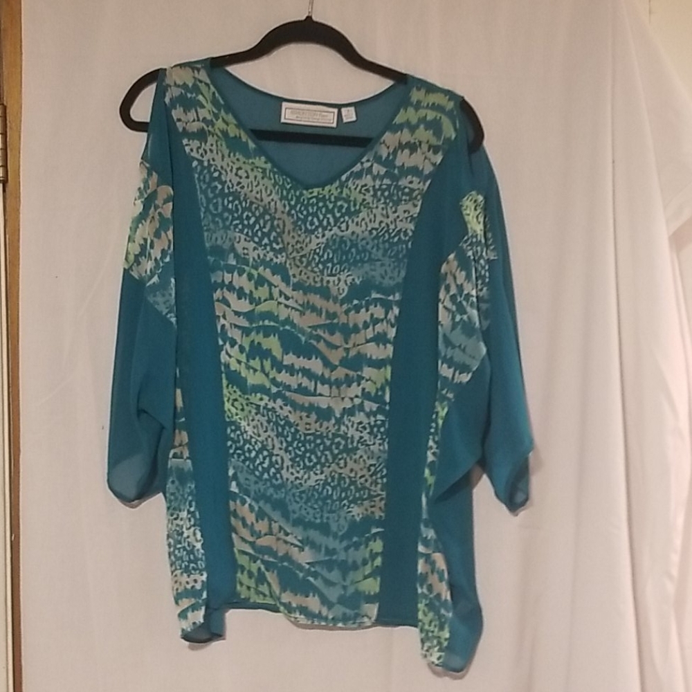 Green and Tan shirt
